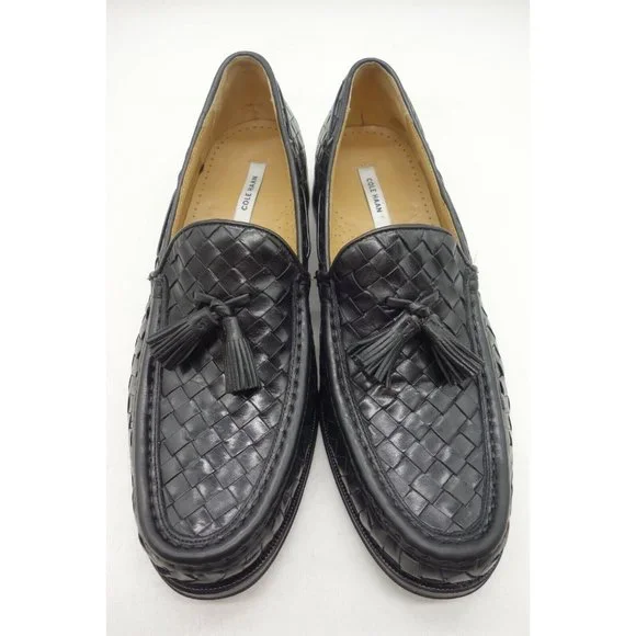 COLE HAAN Black Woven Leather Tassel Slip-on Loafers 11 Cole Haan | Shoes | Cole Haan Black Woven Leather Tassel  main image 2